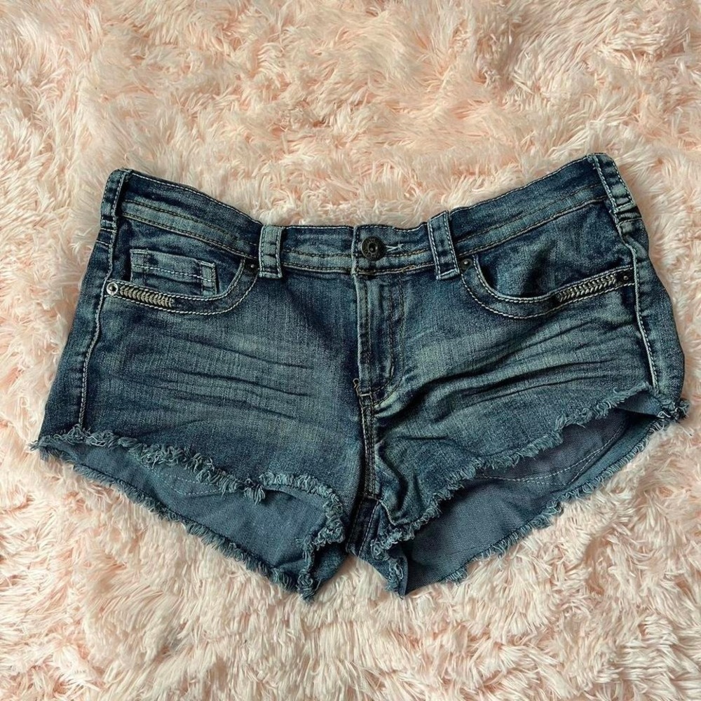 y2k mudd denim mini shorts